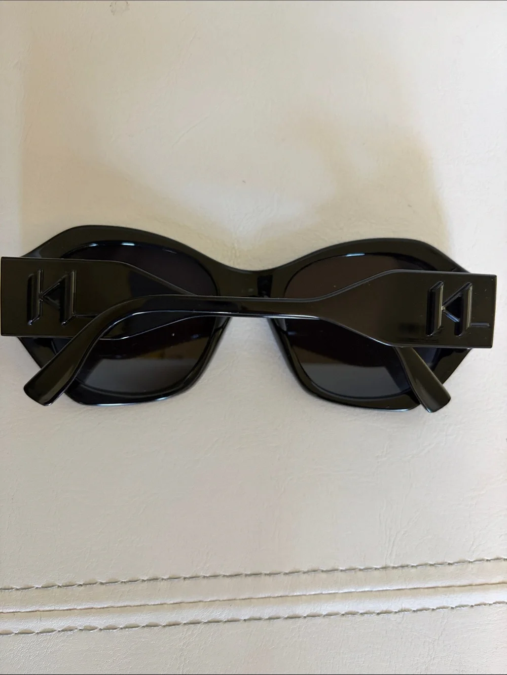 NEW Karl Lagerfield Oversized Black Women's Sunglasses - Bold Modern Style